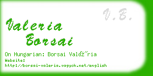 valeria borsai business card